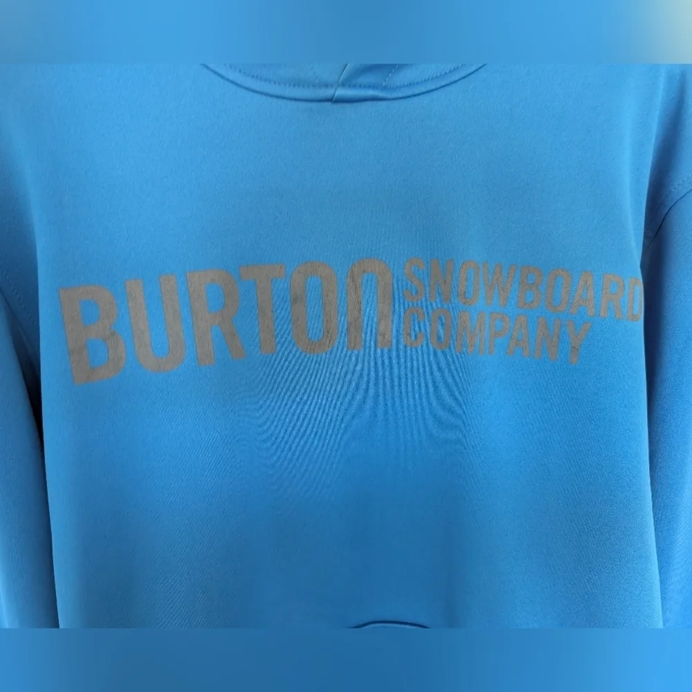 Burton Snowboard Company Dryride Hoodie Men's Medium Blue Pullover Spellout